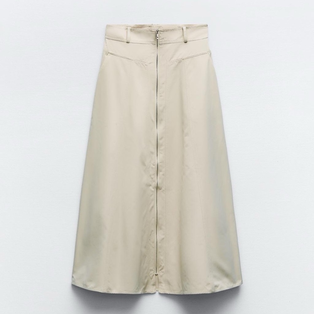 zara zippered cape skirt
